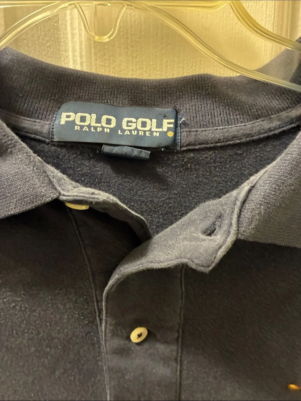Polo Golf Vintage 1990s Boxy Men’s Navy Polo Shirt Made in USA
